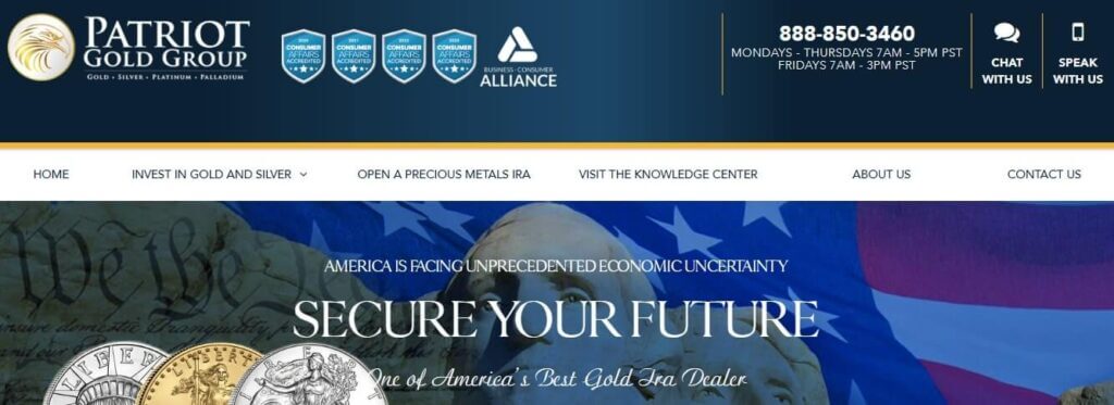 patriot gold group homepage
